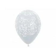 Ballon nacré 30 cm avec filigrane