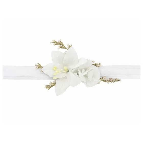 Bracelet de fleurs blanches