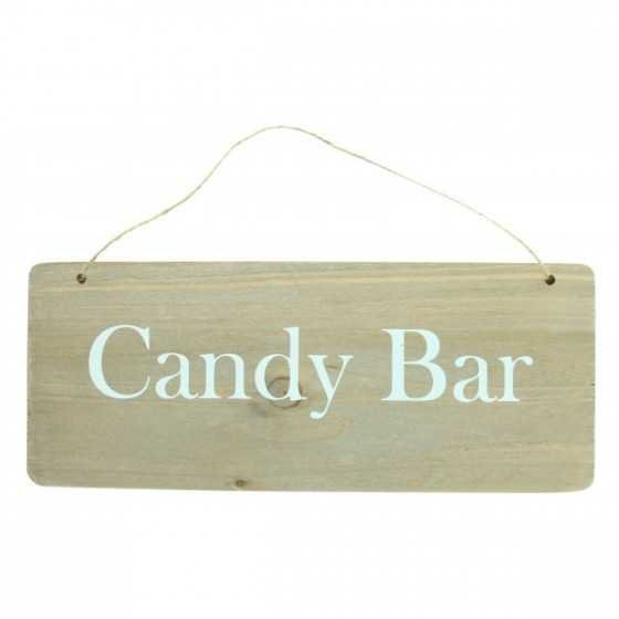Pancarte bois "Candy Bar"