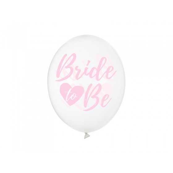 6 ballons "Bride to be" rose