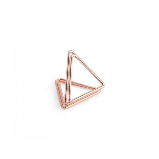 10 triangles rose gold