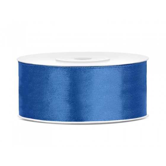 25 m ruban satin bleu royal 2,5 cm