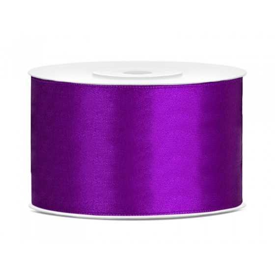 25 m ruban satin violet 3,8 cm