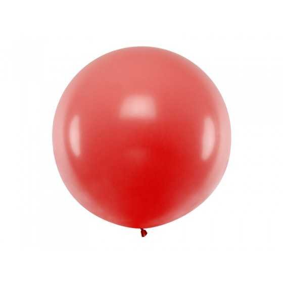 Ballon géant rouge pastel