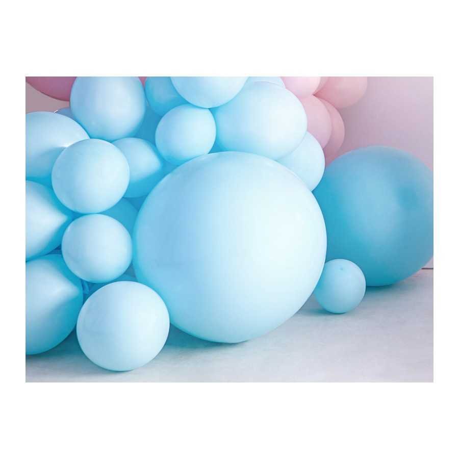 Ballon géant bleu ciel pastel zoom