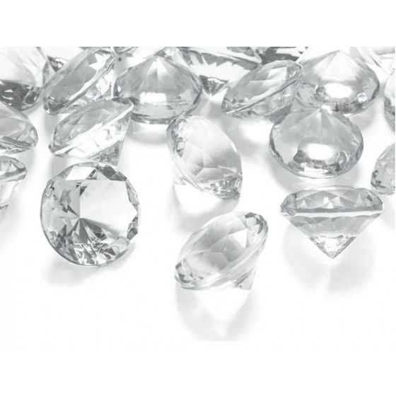 5 cristaux en forme de diamant de 30 mm
