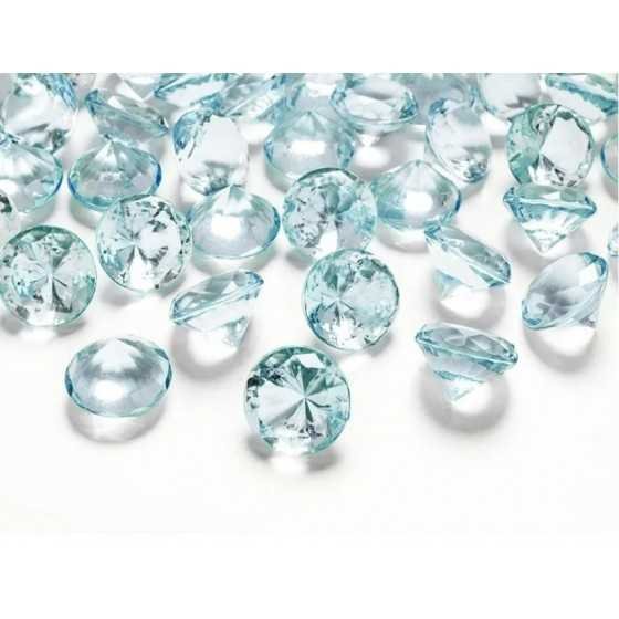 10 cristaux diamant turquoise 20 mm