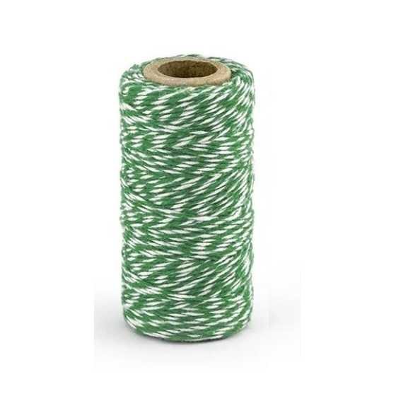 50 m de corde ligné vert