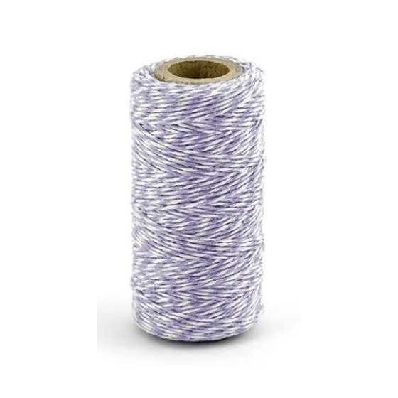 50 m de corde ligné lilas
