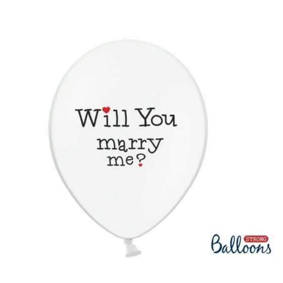 Ballon 30 cm "Will you marry me? Yes!"