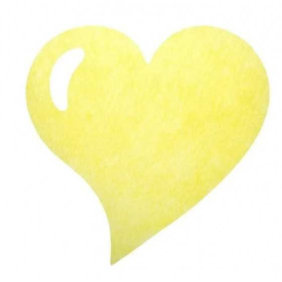 50 sets de table coeur jaune
