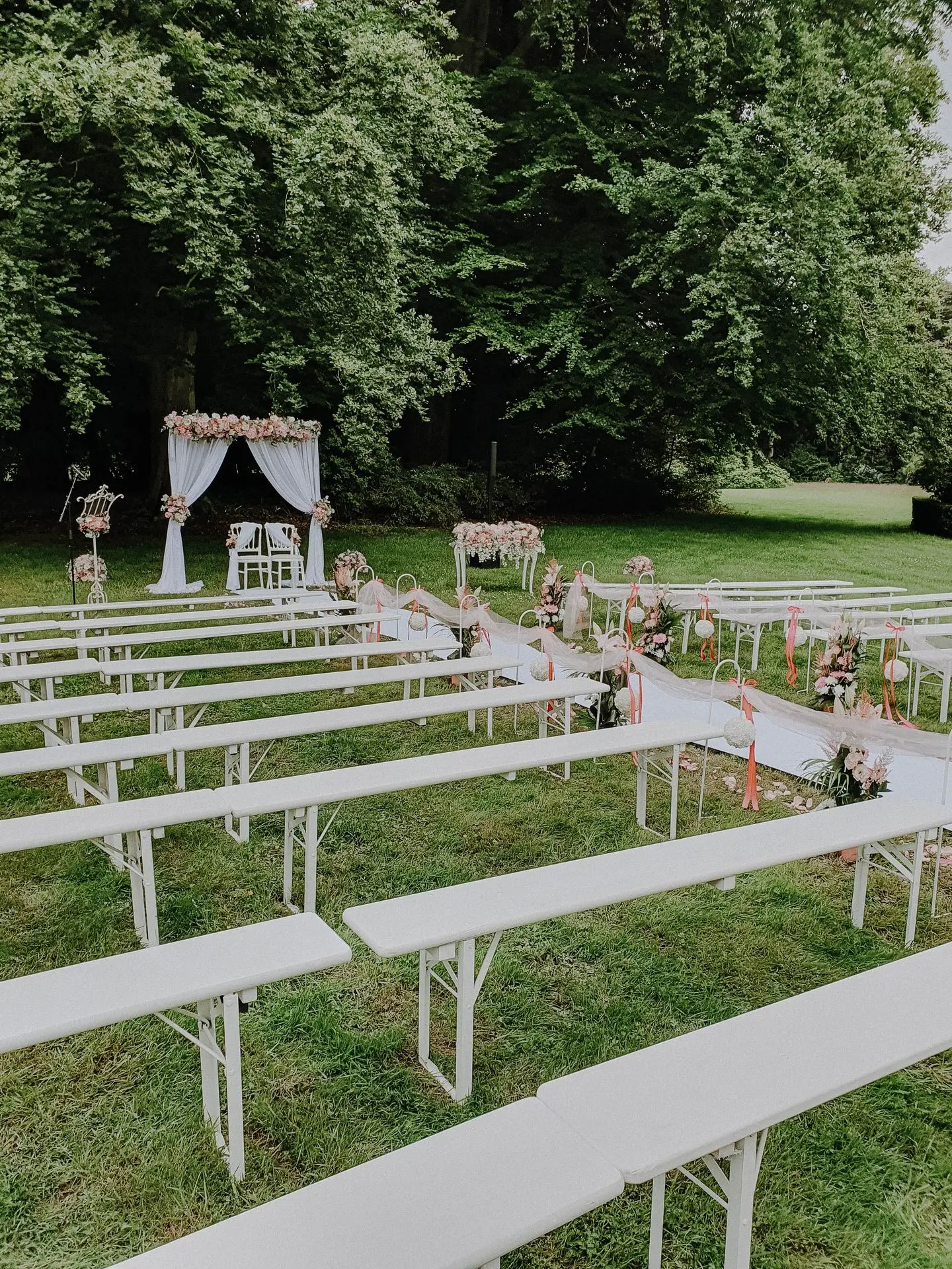 Banc blanc de mariage