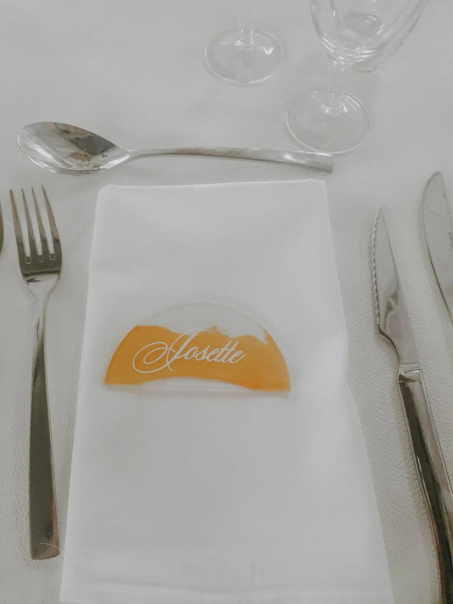 Marque place plexi orange