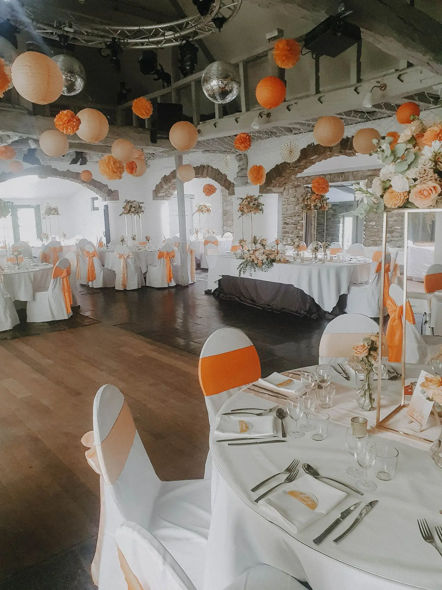 Lampion pêche et orange