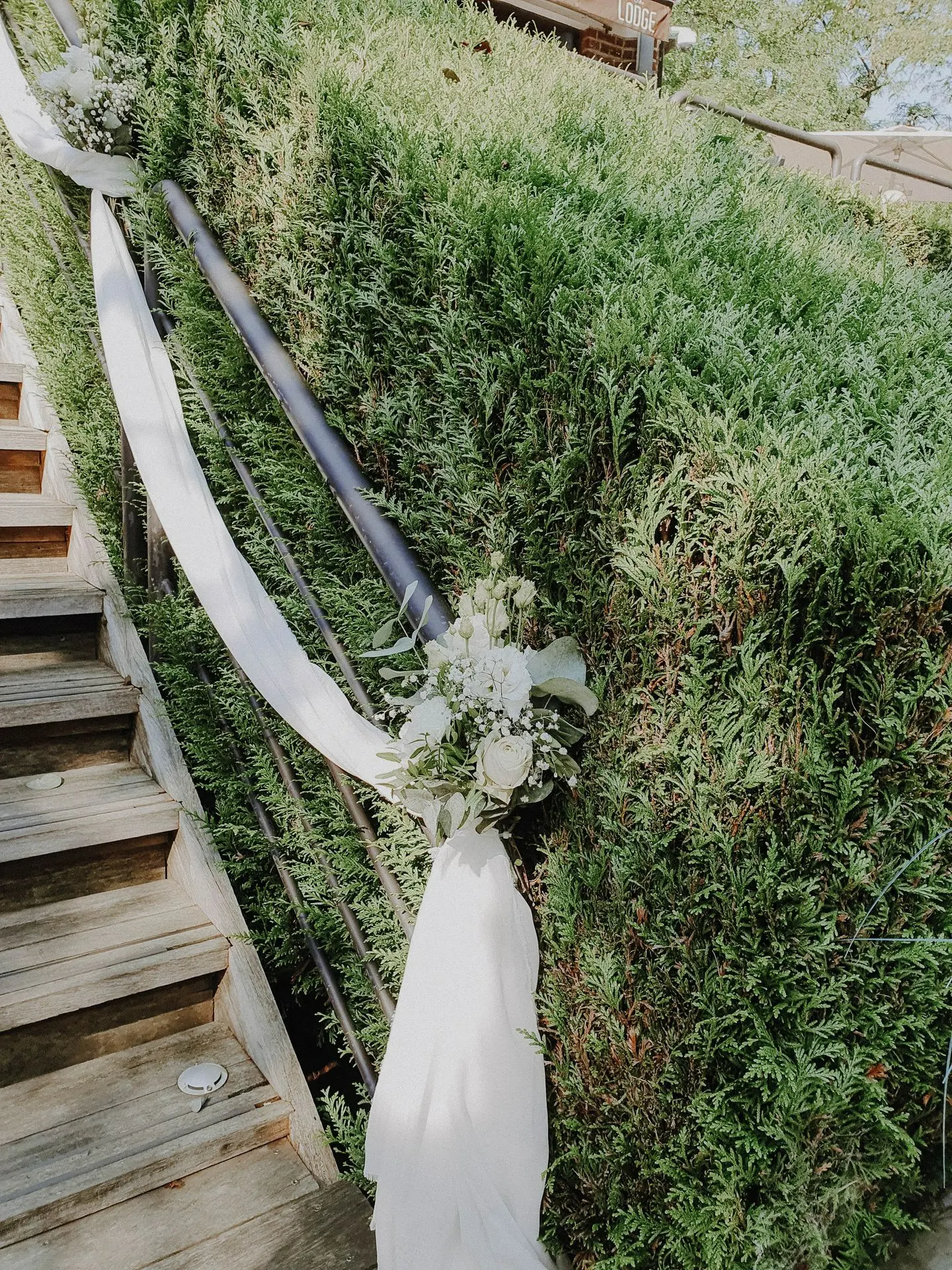 Voilage escalier deco mariage