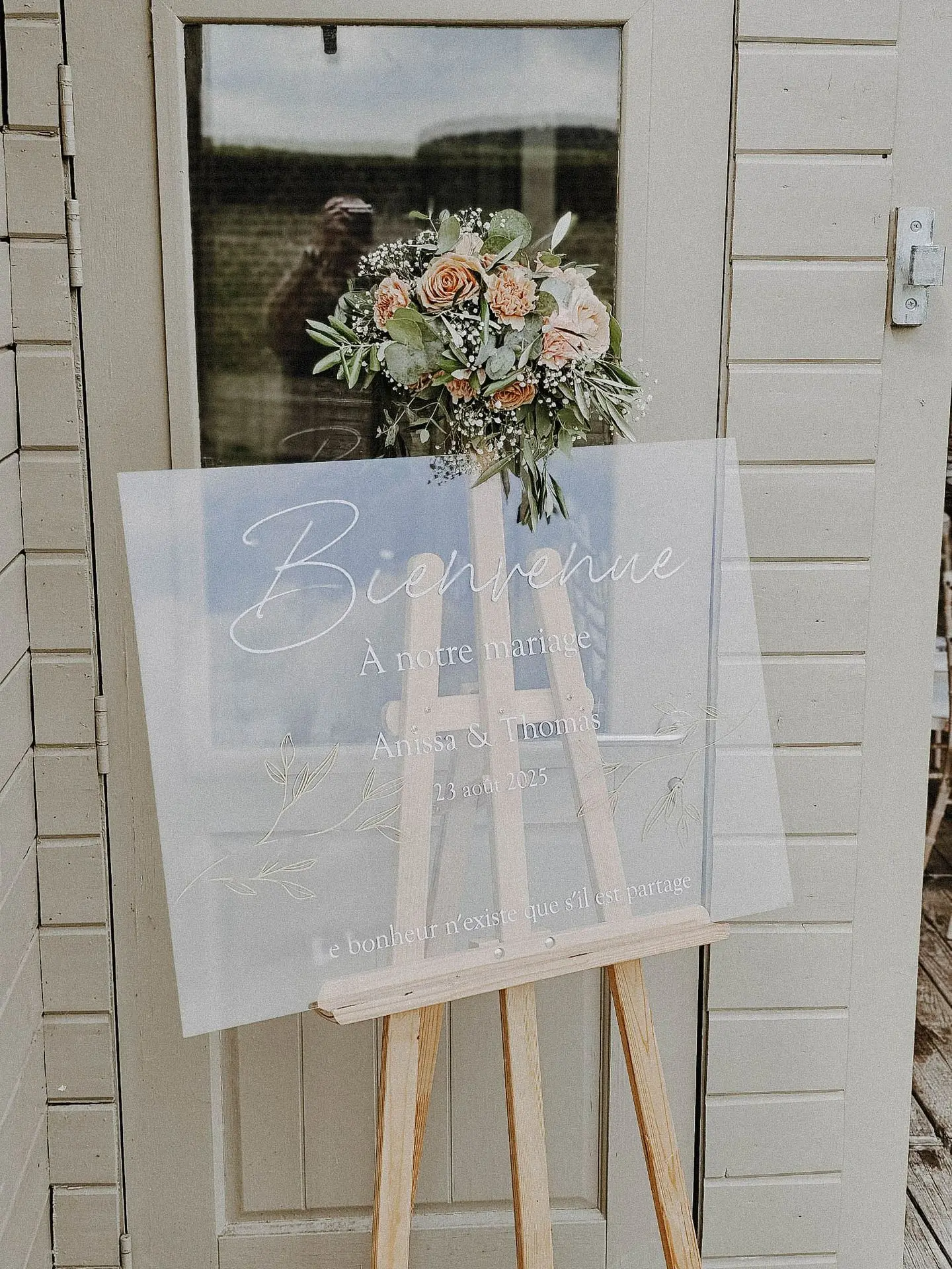 Panneau de bienvenue plexi