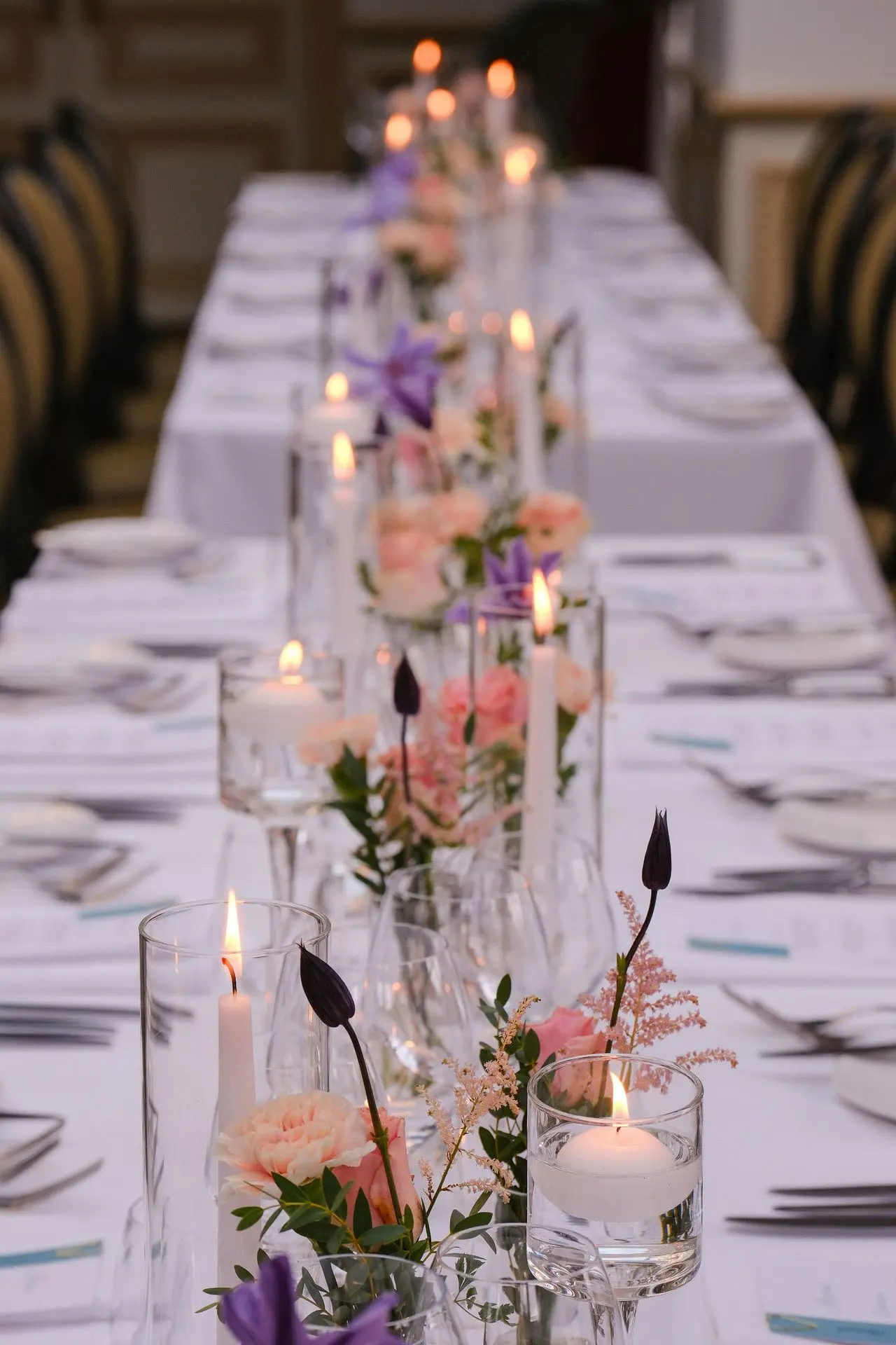 Chemin fleurie et bougie mariage