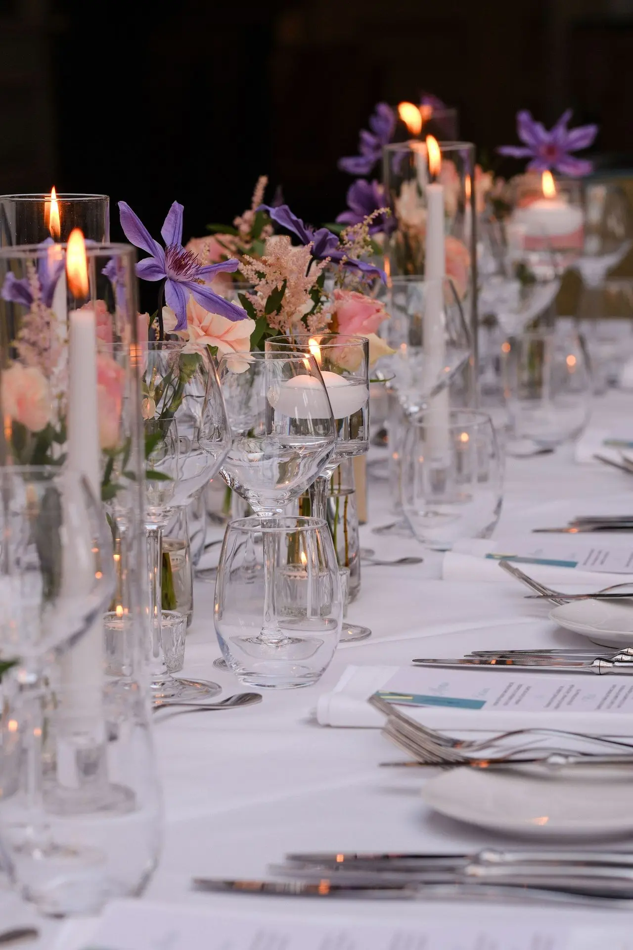 Chemin fleurie et bougie mariage