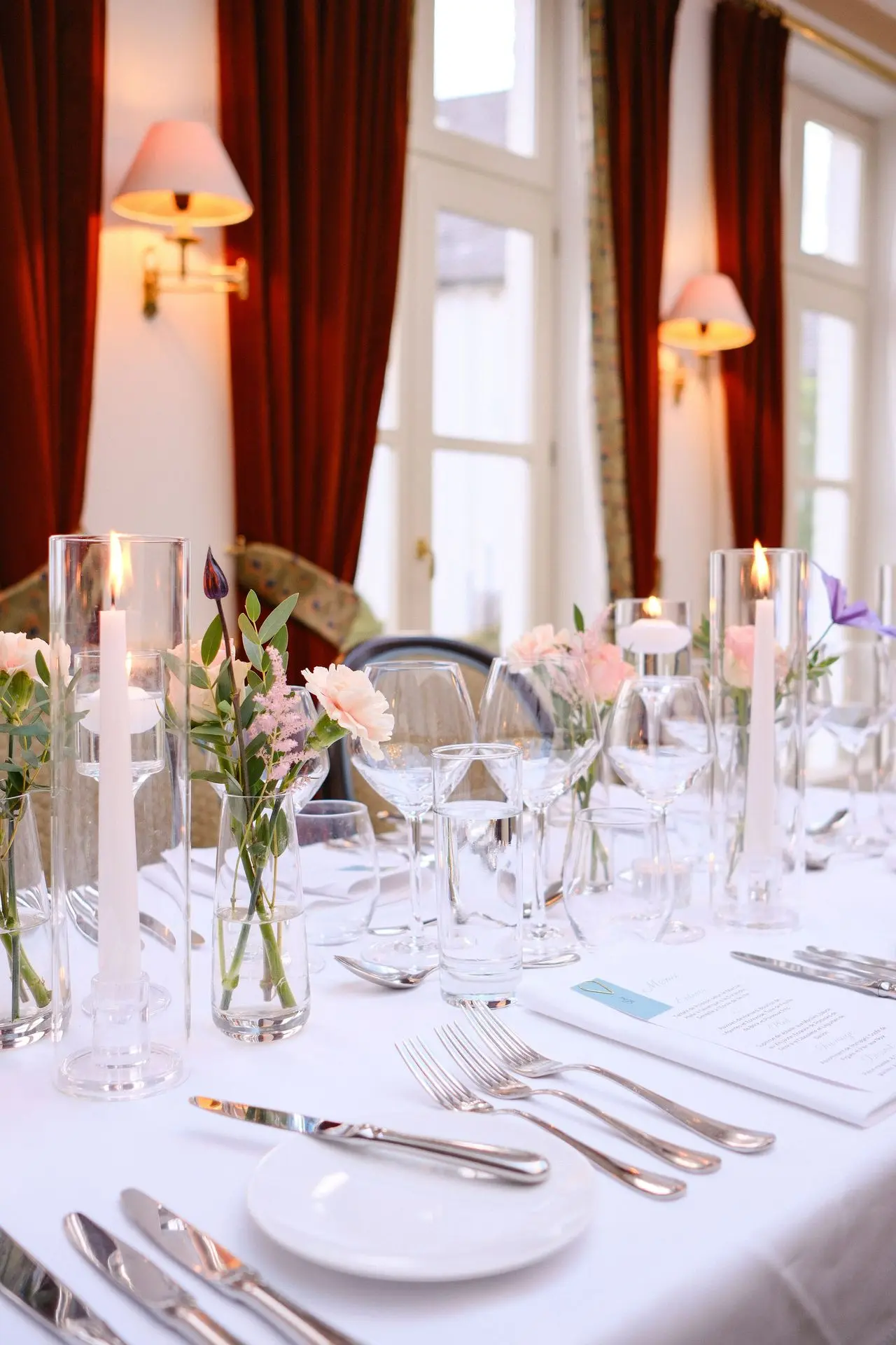 Bougie tube en verre