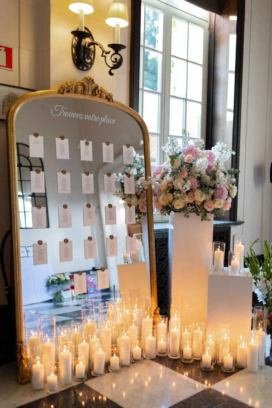 Plan de table miroir