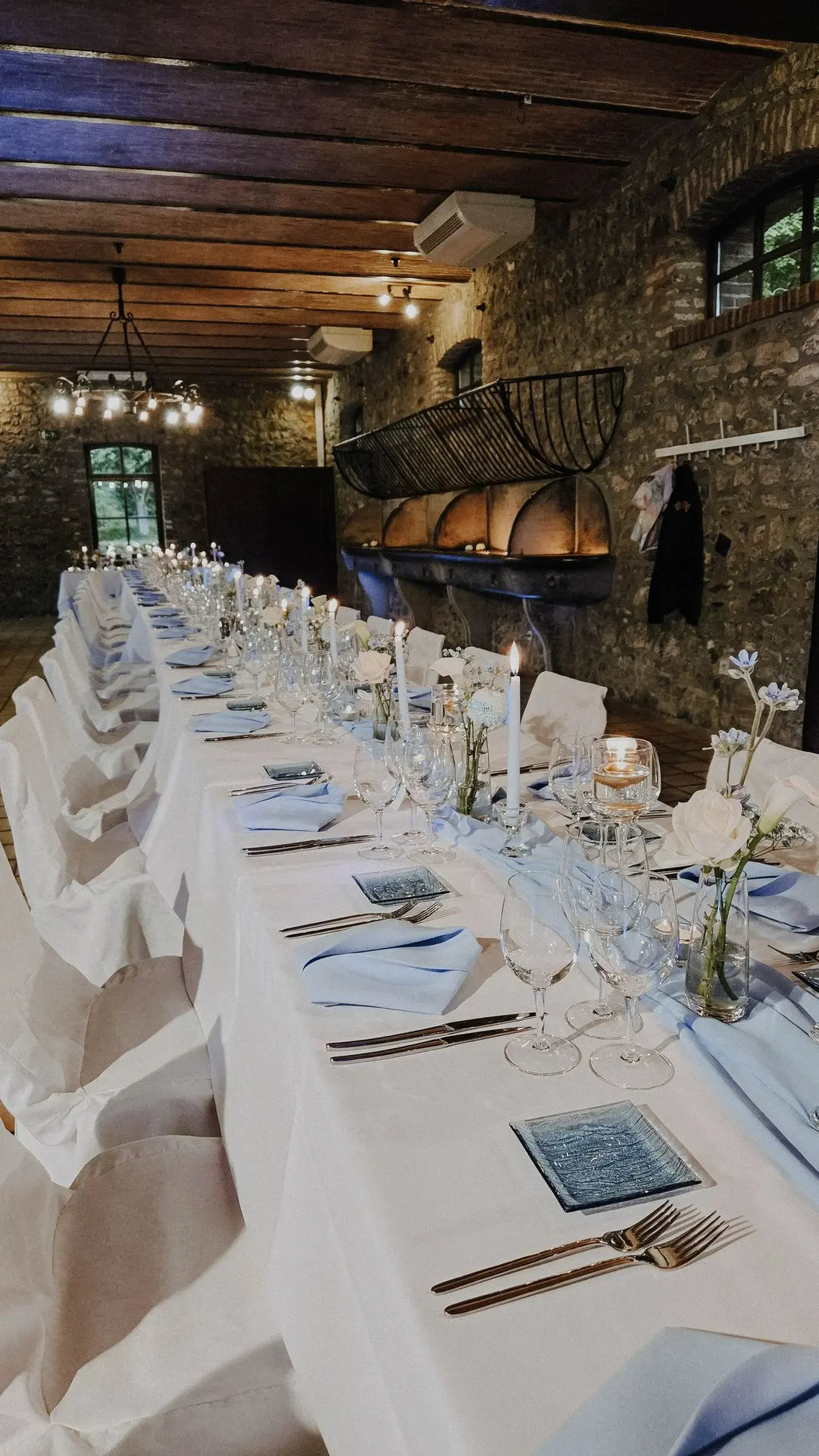 Longue table de mariage