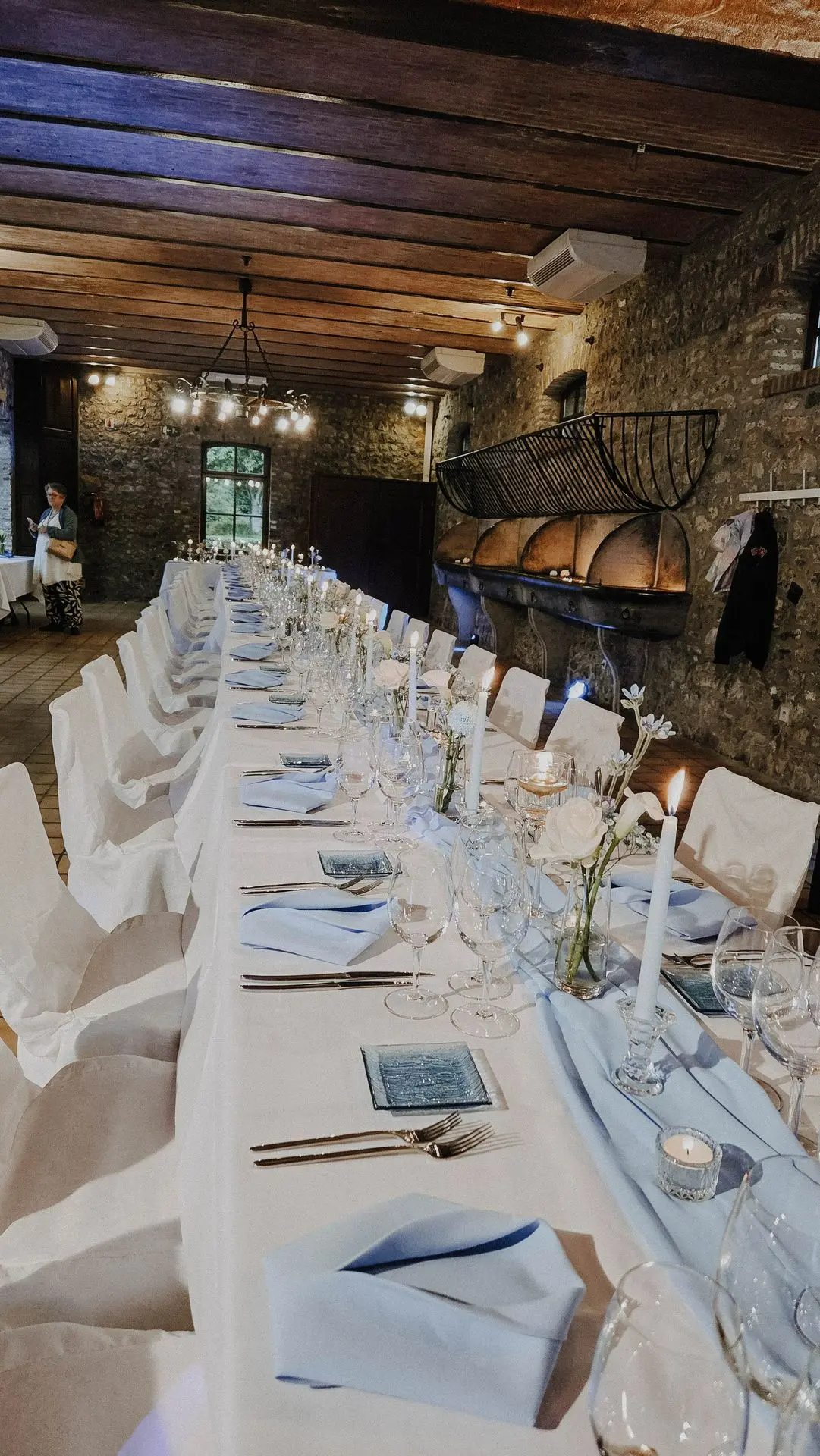 Mariag een blanc et bleu tout en longueur