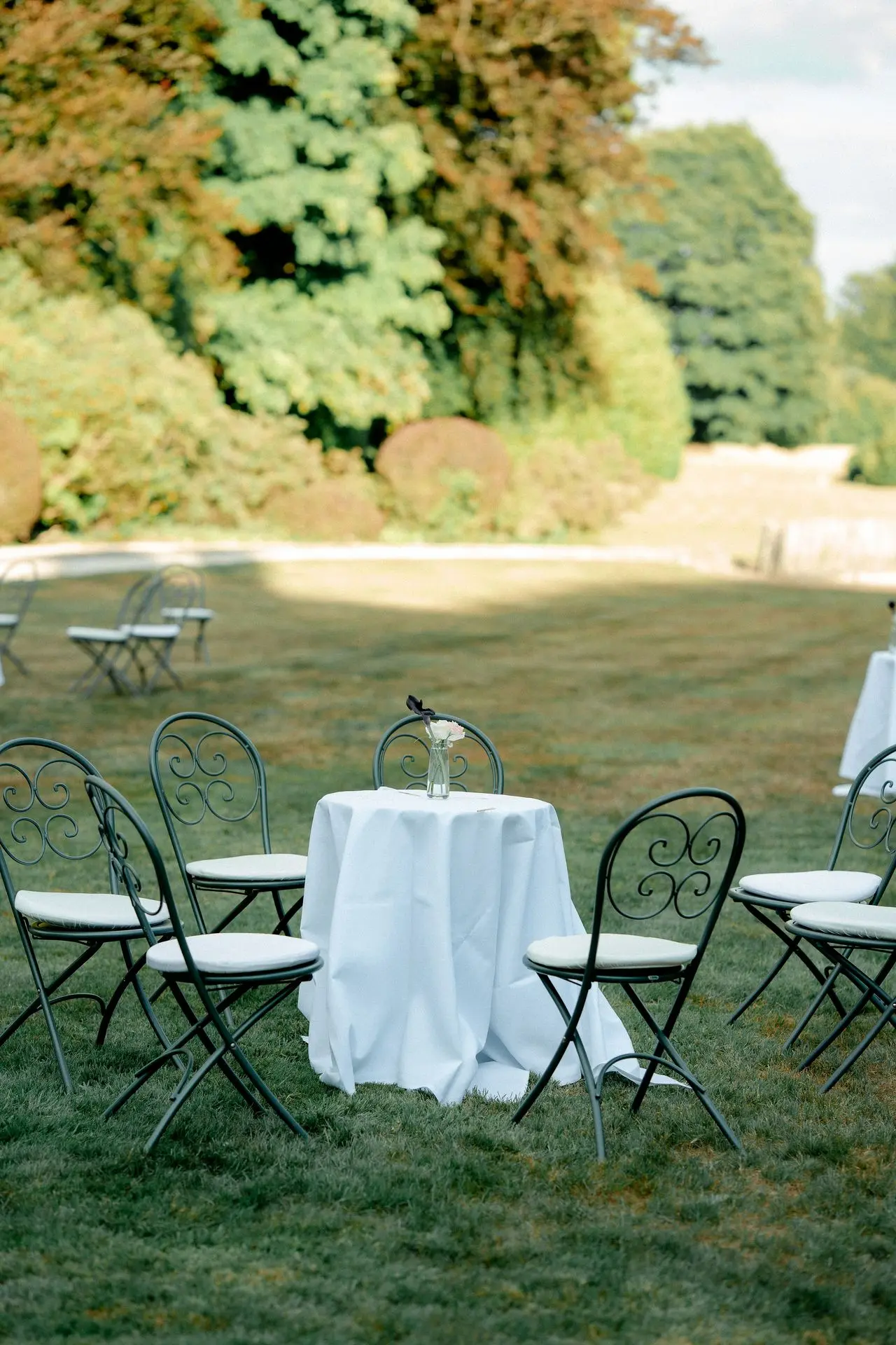 Table de jardin extérieur mariage