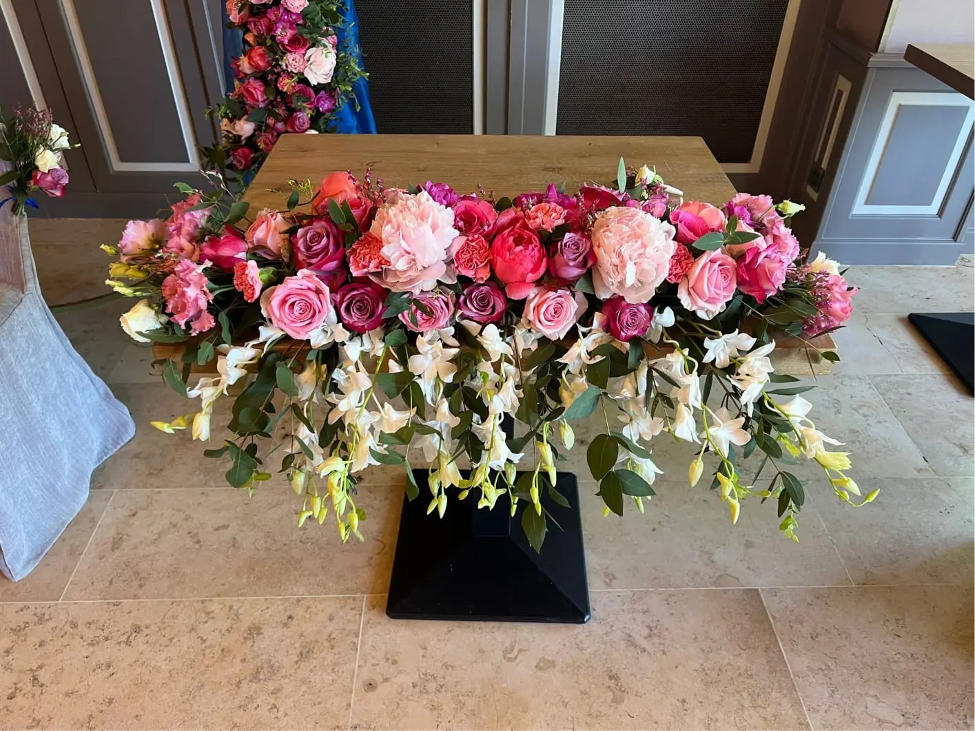 Centre de table fuchsia