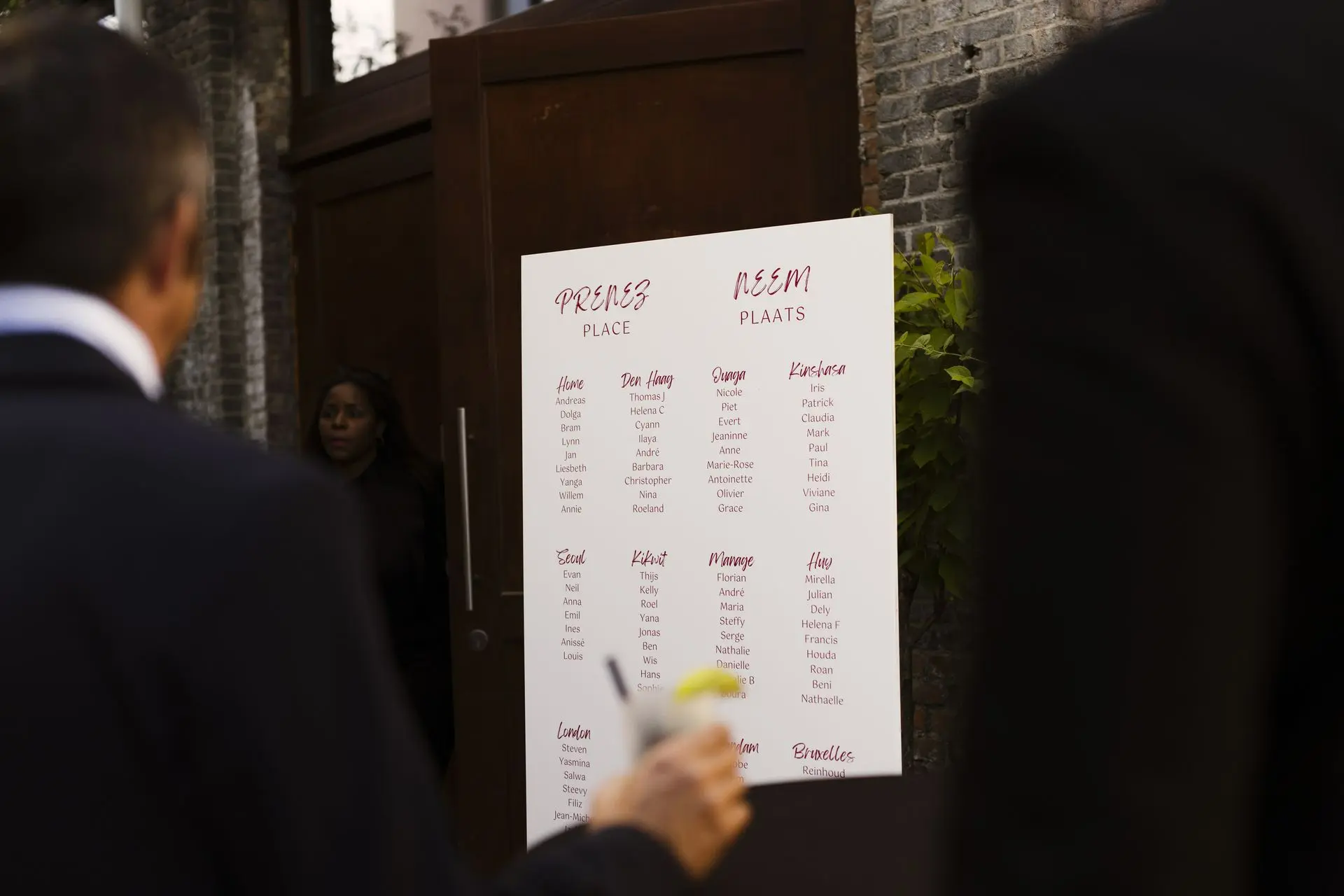 Plan de table mariage