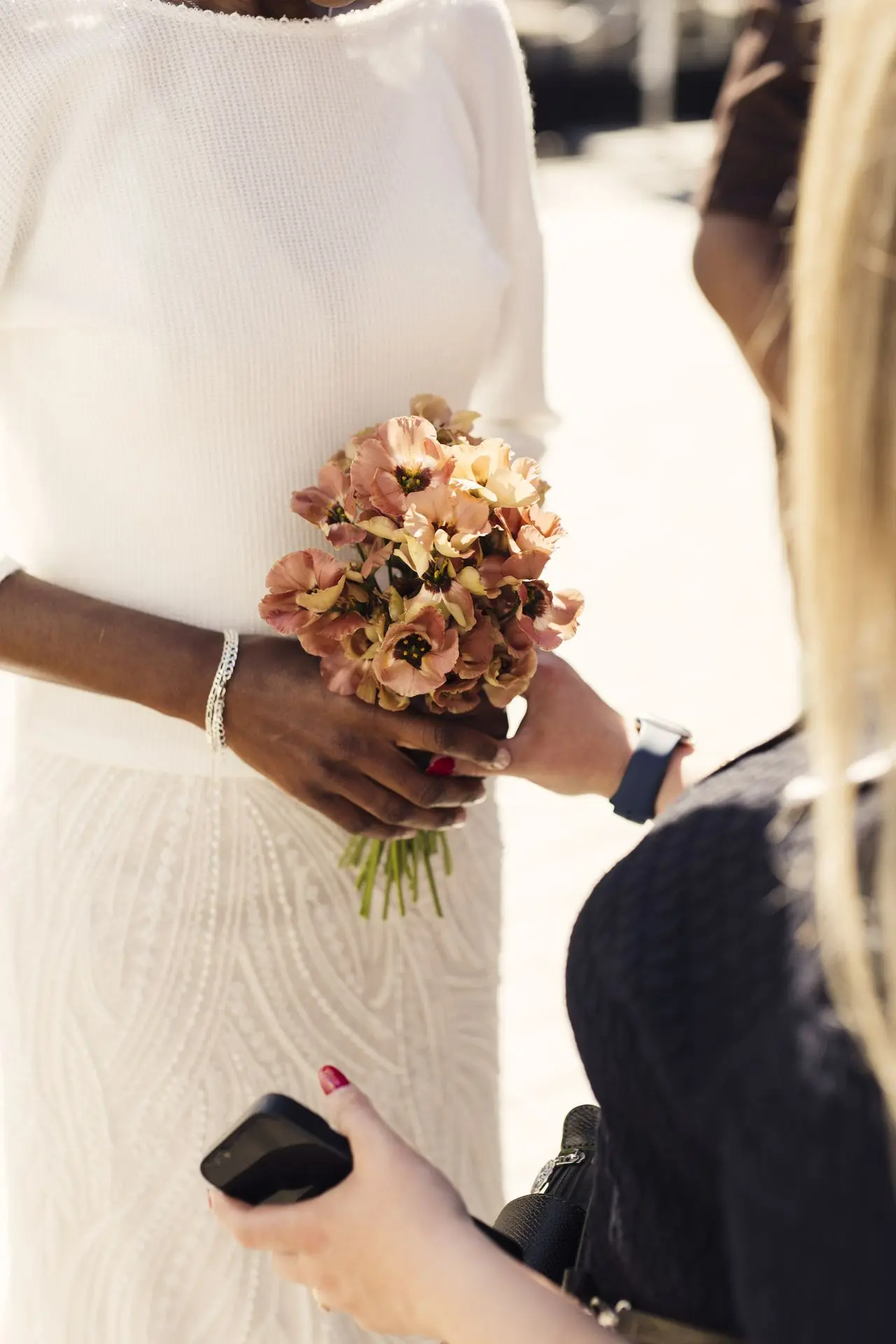 Bouquet de mariée avec lysinthus