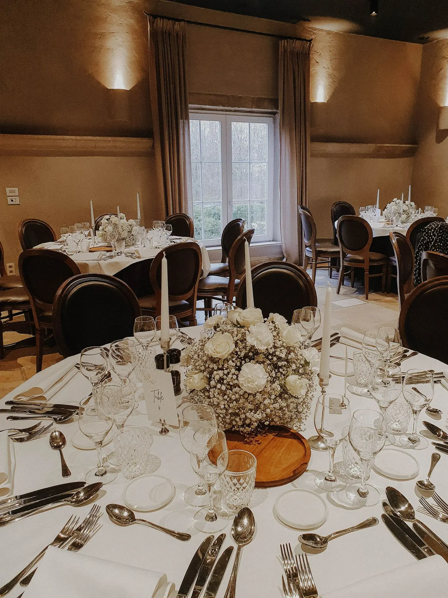 Centre de table tout en blanc