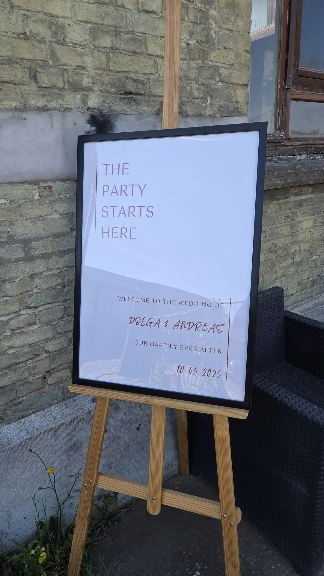 Panneau de bienvenue mariage