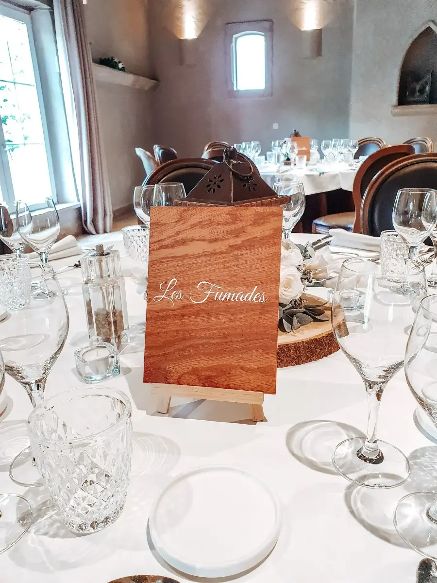 Nom de table – Waerboom, mariage de Sylvie et Benoît