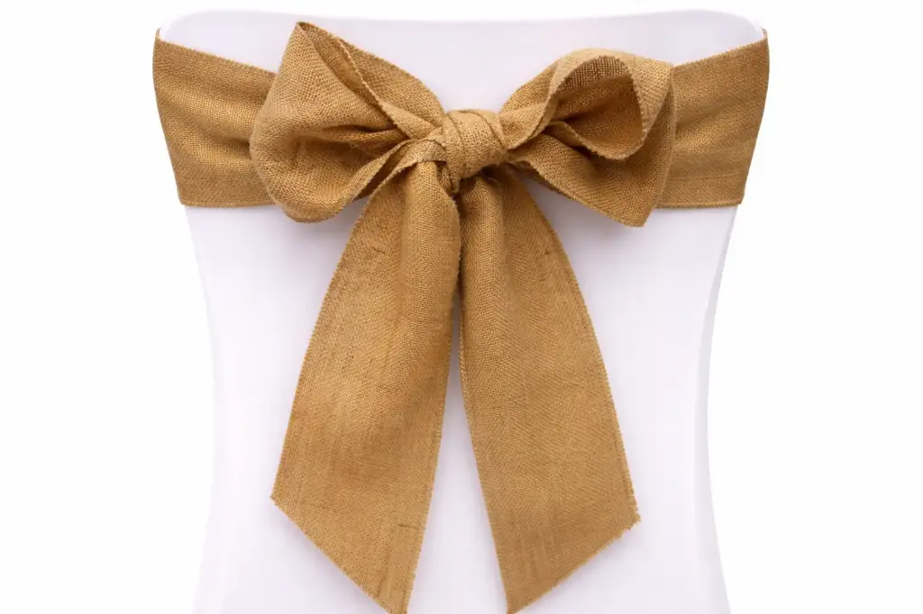 Ruban pour noeud de chaise toile de jute