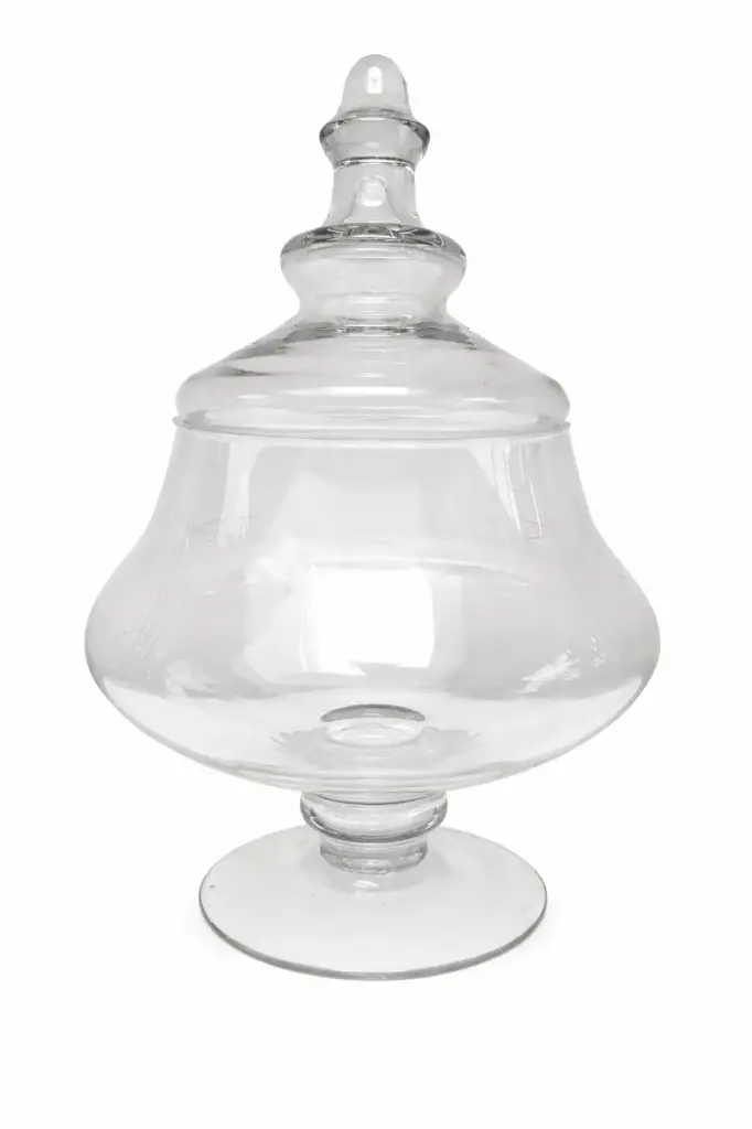 Bonbonnière mini boule sur pied en verre