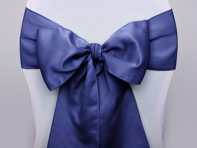 Ruban nœud de chaise bleu marine