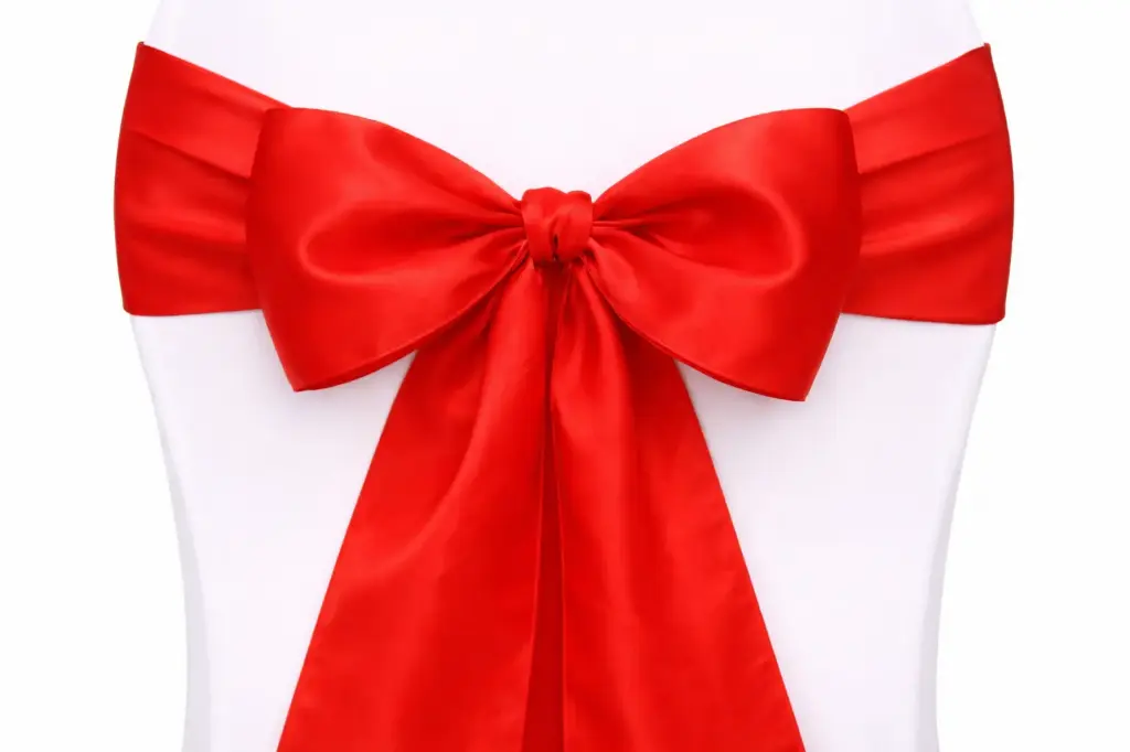 Ruban nœud de chaise rouge