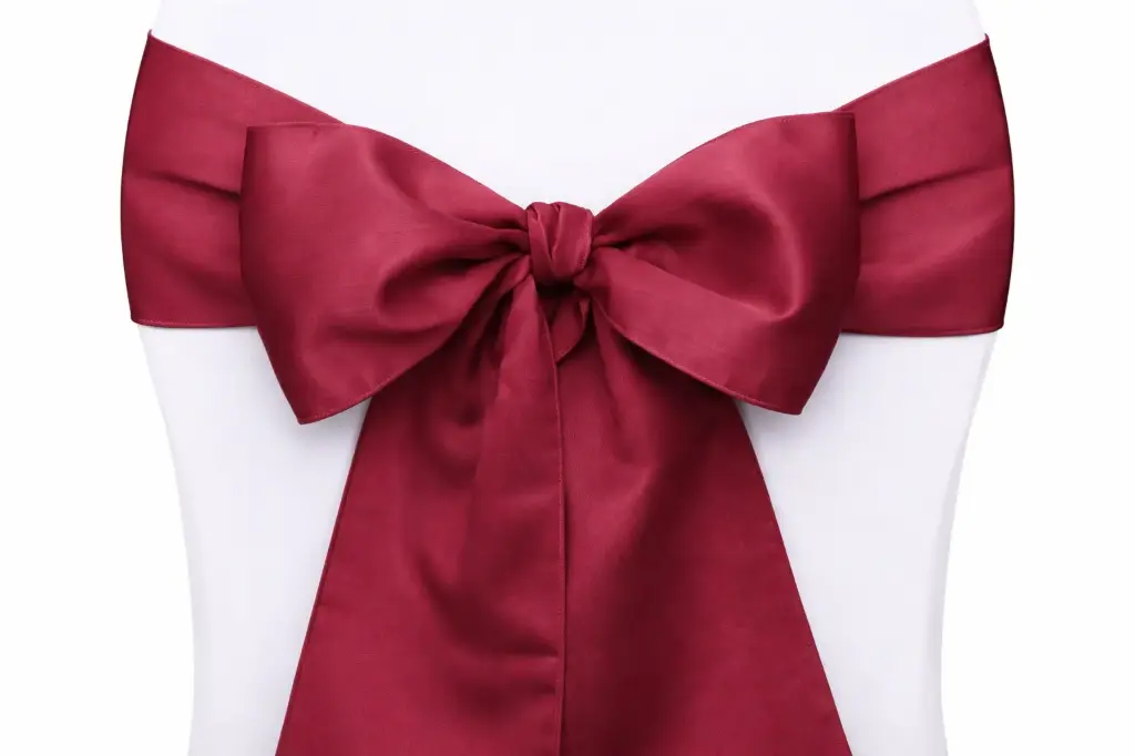 Ruban nœud de chaise rouge foncé