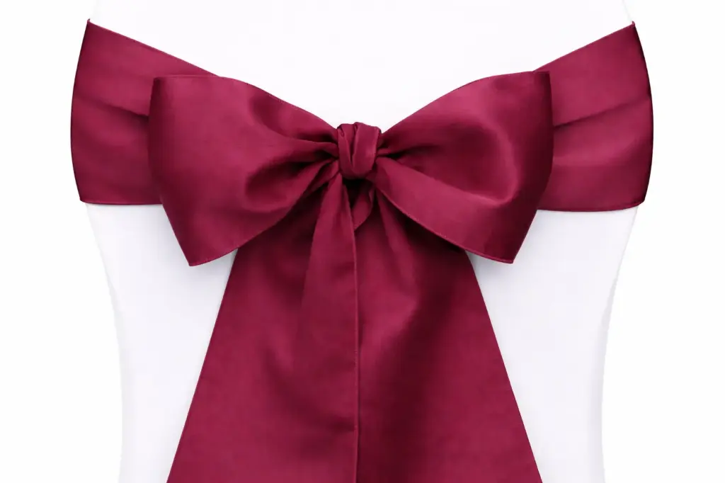 Ruban nœud de chaise bordeaux