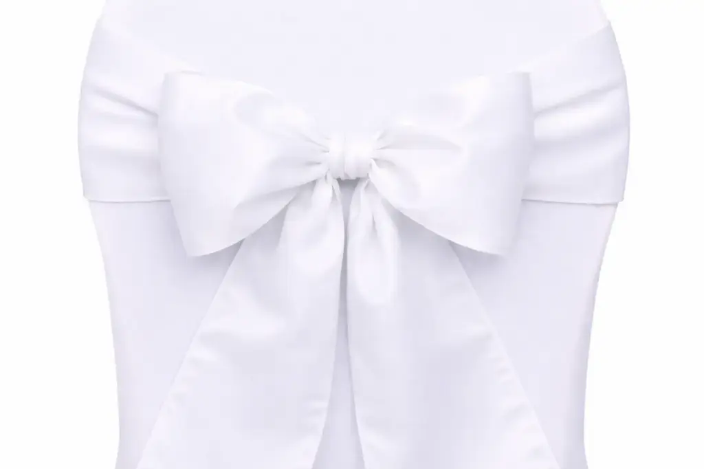 Ruban nœud de chaise blanc