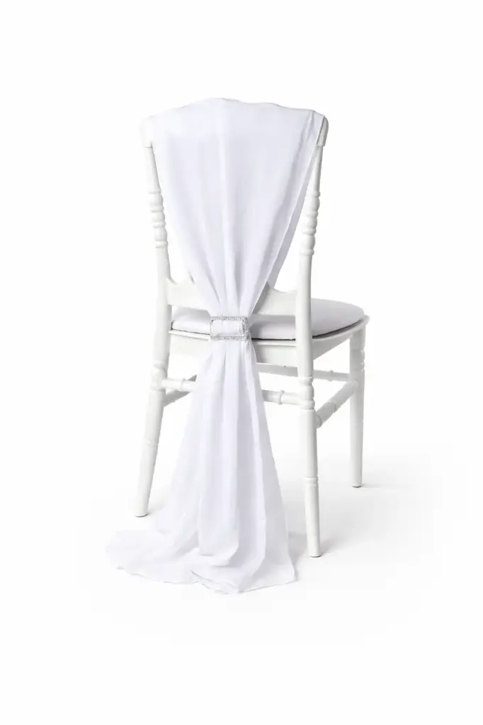 Traîne de chaise blanc