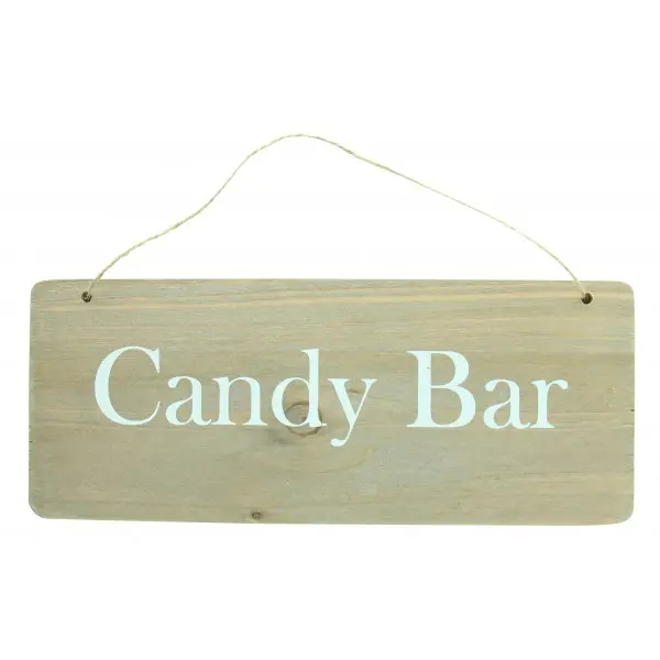 Pancarte bois "Candy Bar"