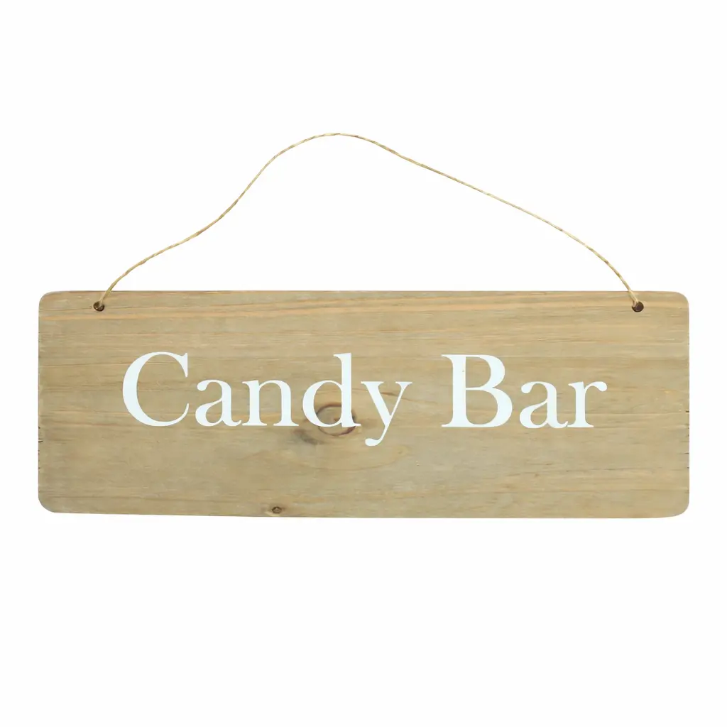 Pancarte bois "Candy Bar"