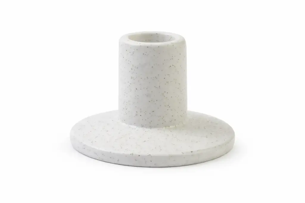 Bougeoir porcelaine moucheté