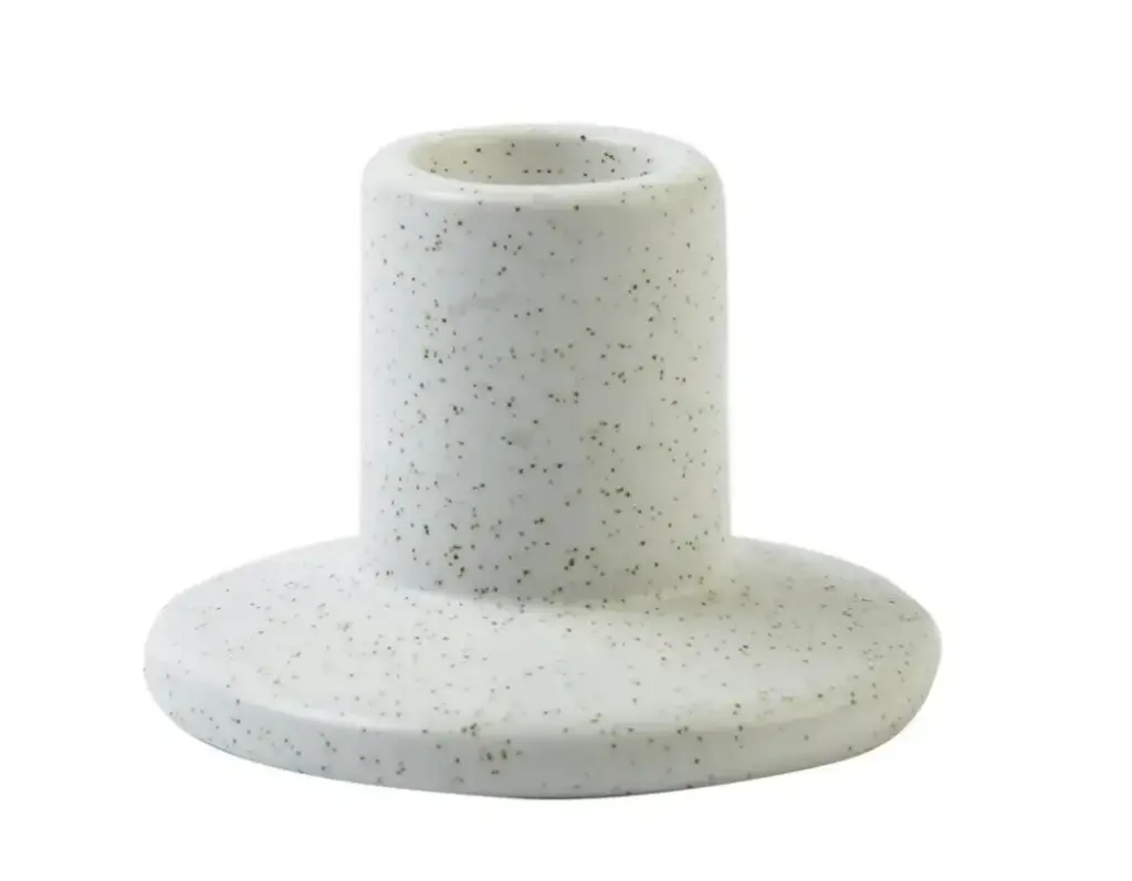 Bougeoir porcelaine moucheté