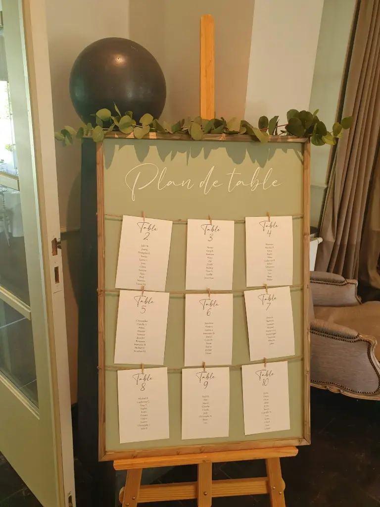Cadre bois plan de table