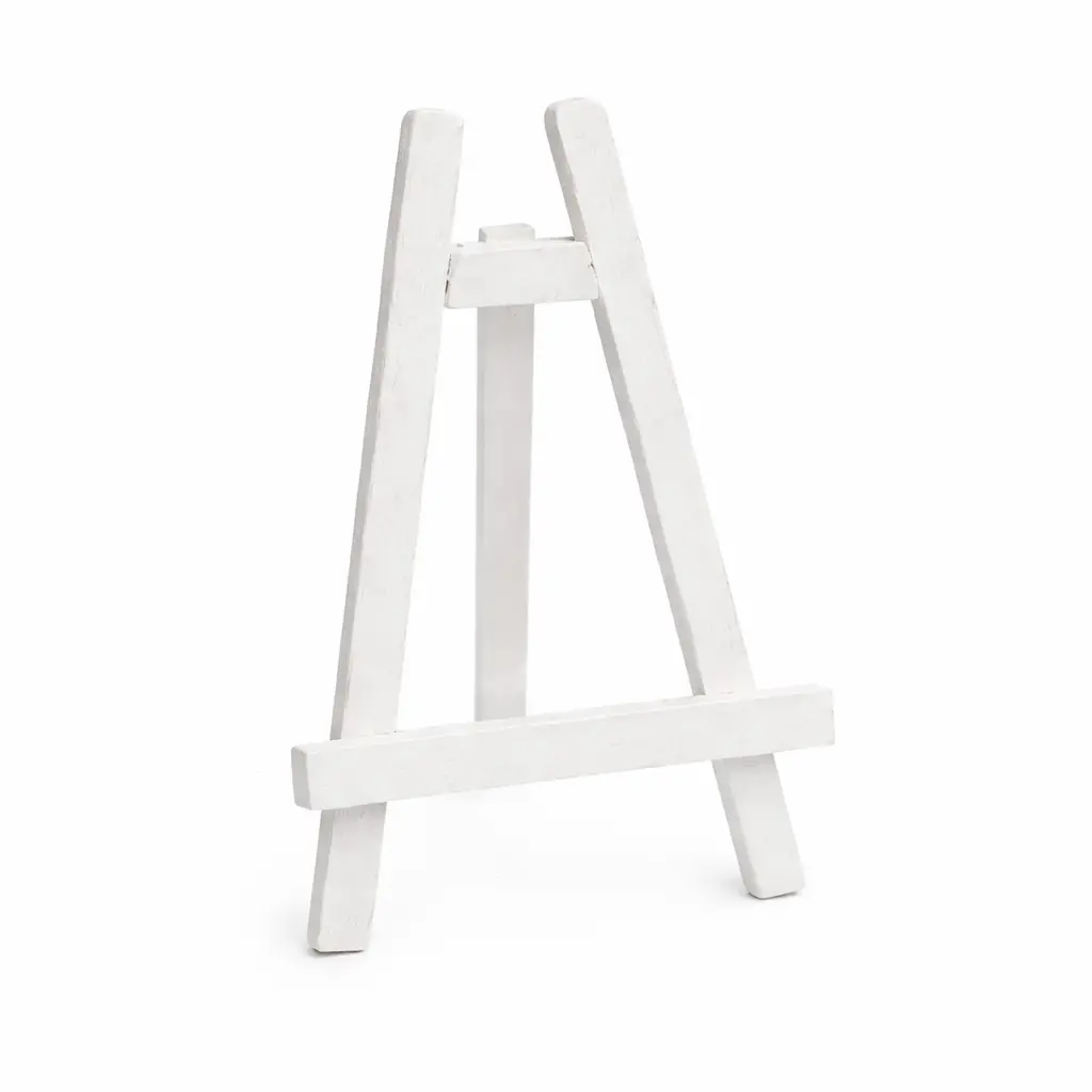  Mini chevalet blanc à paillettes 