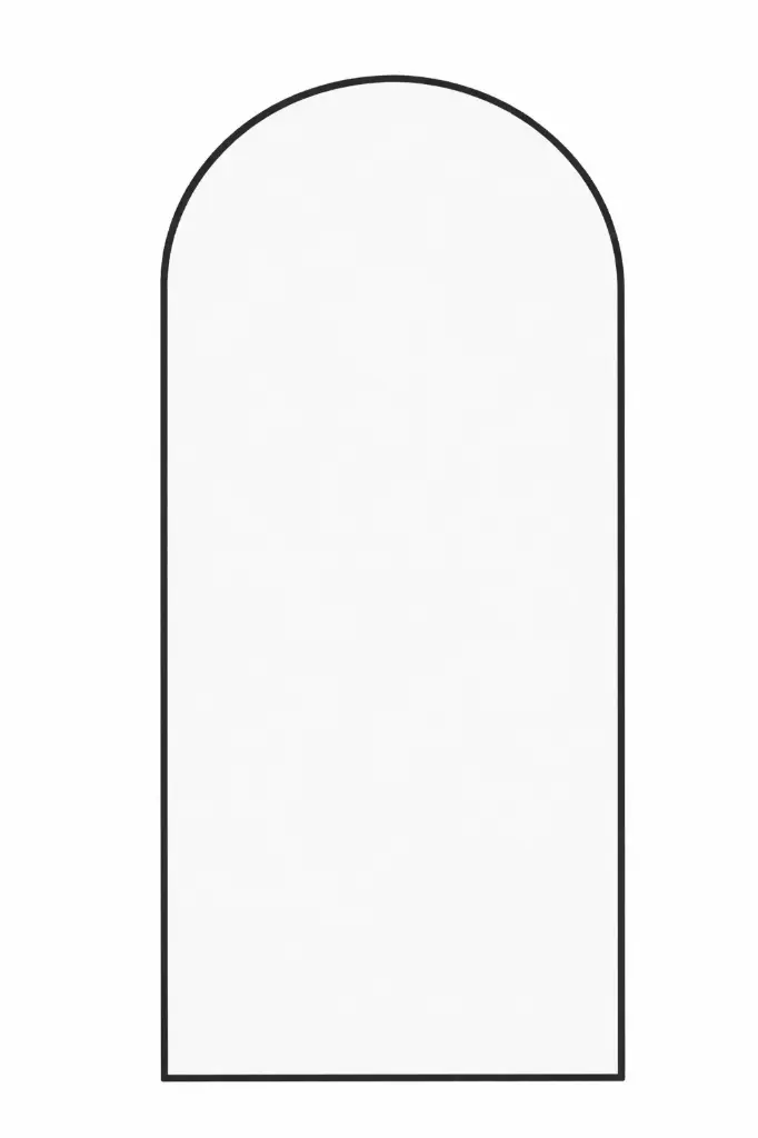Miroir noir 110 x 180 cm