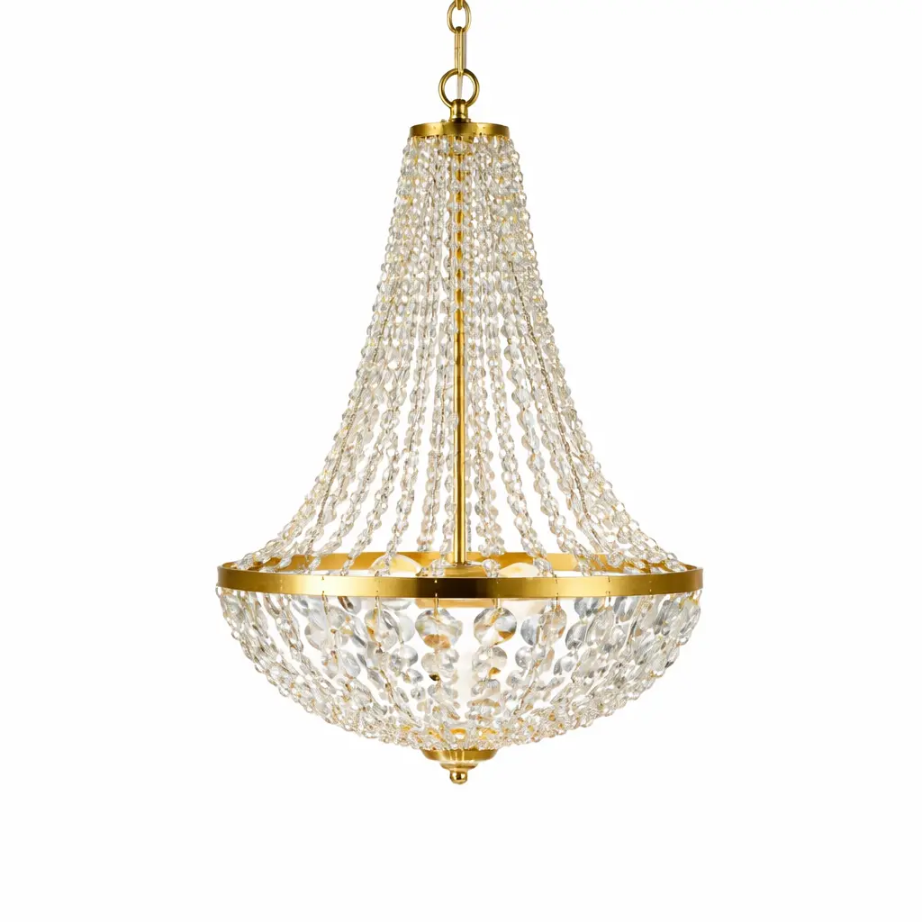 Lustre à pampilles avec ampoule LED recherchable