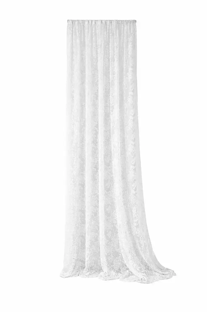 Voilage en dentelle blanche